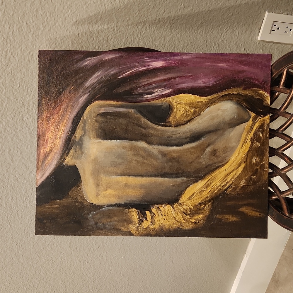 "GIRL IN THE WINDOW" - Oil and Acrylic on Canvas 16x20 inch